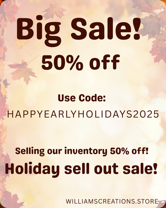 50% off! Happy early holidays!