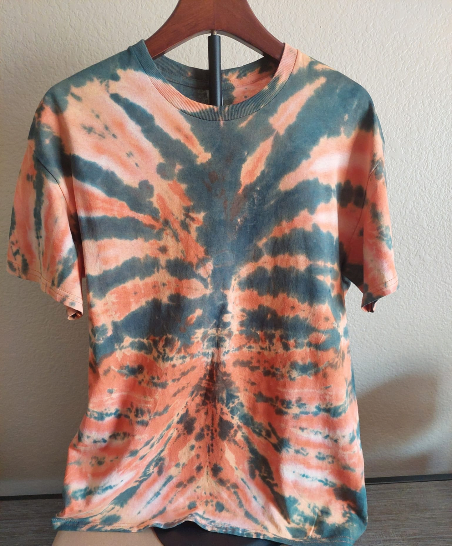 daybreak orange and green tie dye shirt fronT