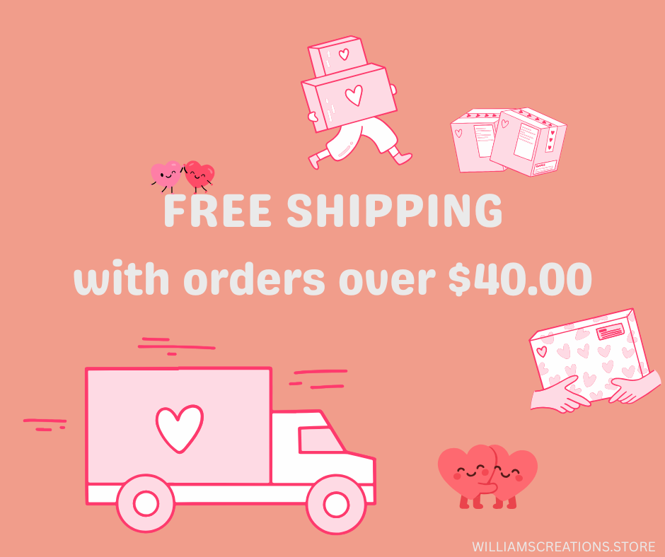 Purchases over $40 now have free shipping!