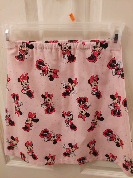 Mousey pink red girls skirt