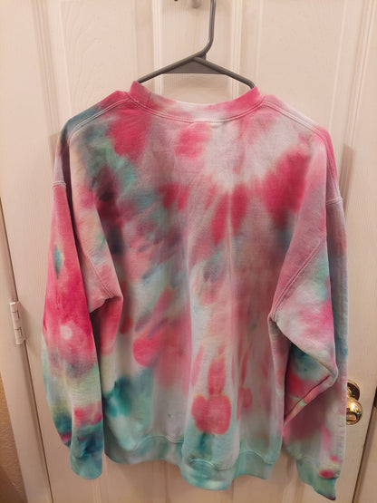 Abstract windows tie dye sweater back side 