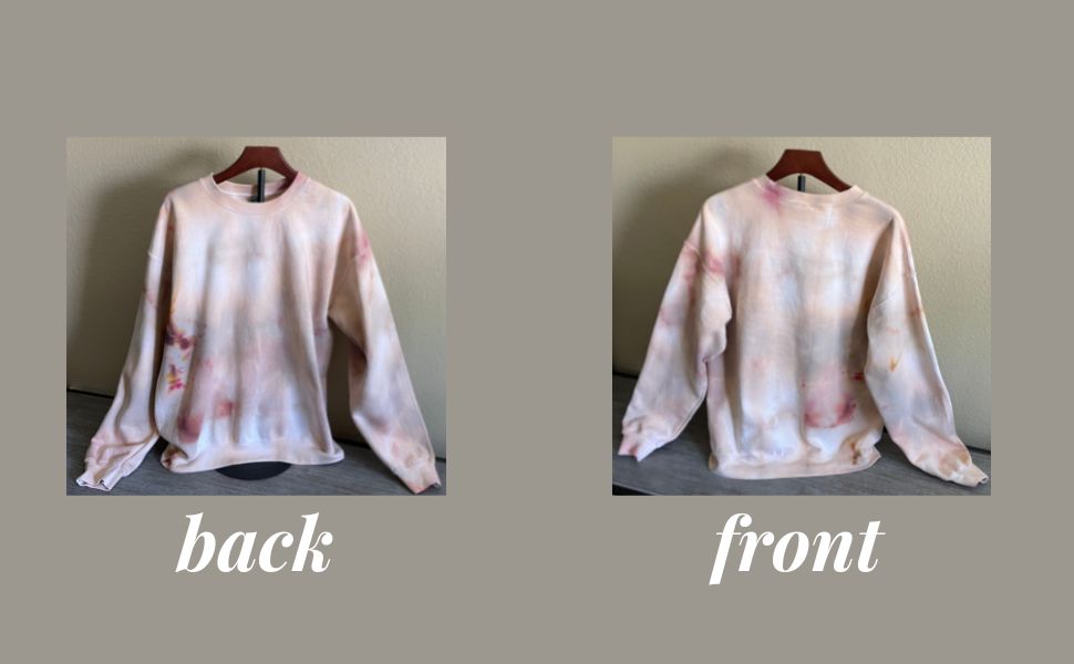 peachy cream long sleeve tie dye front and back